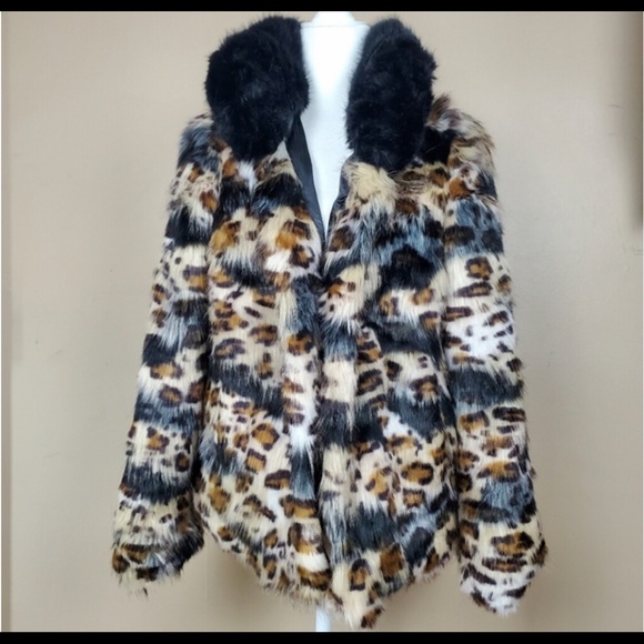 Sam Edelman Reversible Faux Leopard Fur Coat NWT - Picture 3 of 5